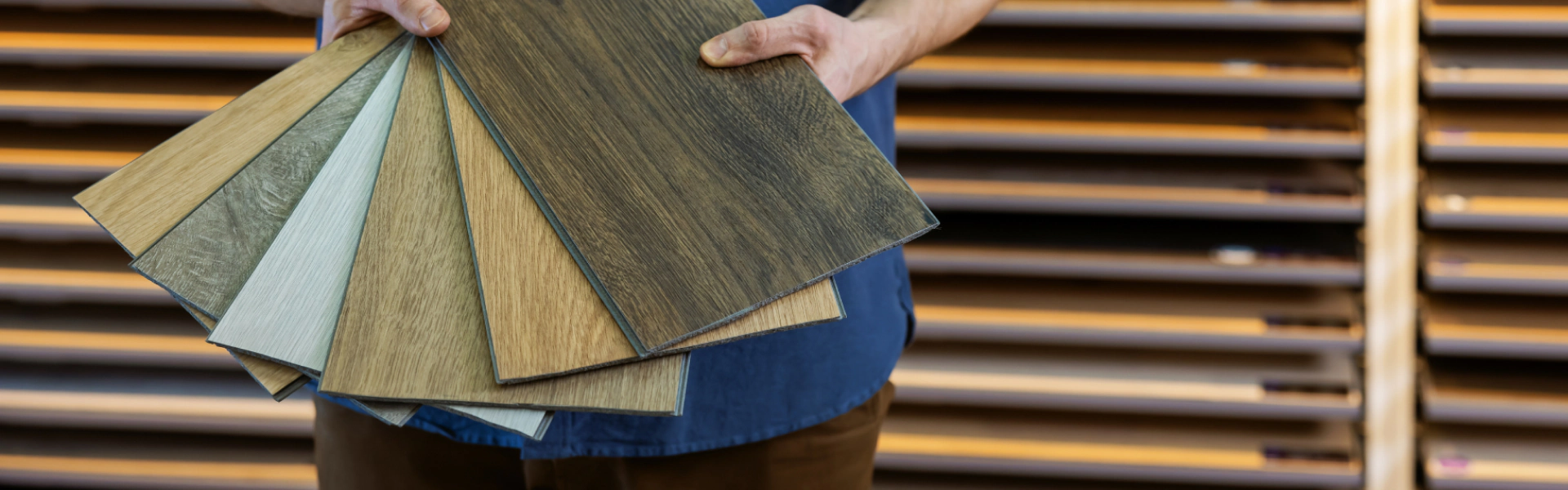 man holding floorings